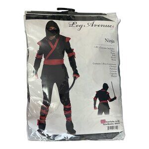 Leg Avenue Ninja Costume XL 5pc Set Shirt Pants Belt Hood Mask 85653